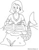 Merman Coloring Page