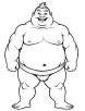 Sumo wrestler coloring page