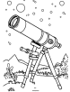 Telescope coloring page