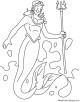 Merman Coloring Page