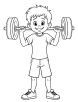 Weightlifting coloring page