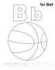 Letter Bb printable coloring page