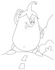 Egg Plant Brinjal Coloring Page