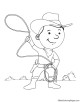 Cowboy Coloring Page