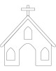 House and Building Coloring Page