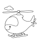 Helicopter Coloring Page