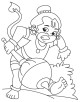 Lord Hanuman Coloring Page