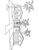 House and Building Coloring Page