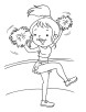 Kid cheerleader coloring page