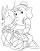 Lord Ganesha coloring page