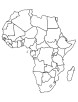 Map of Africa coloring page