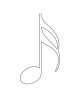 Musical Notes coloring Page