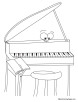 Piano coloring page