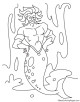 Merman Coloring Page