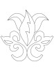 Floral rangoli coloring page
