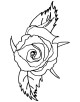 Rose Flower Coloring Page