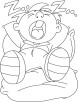 Sleeping coloring page