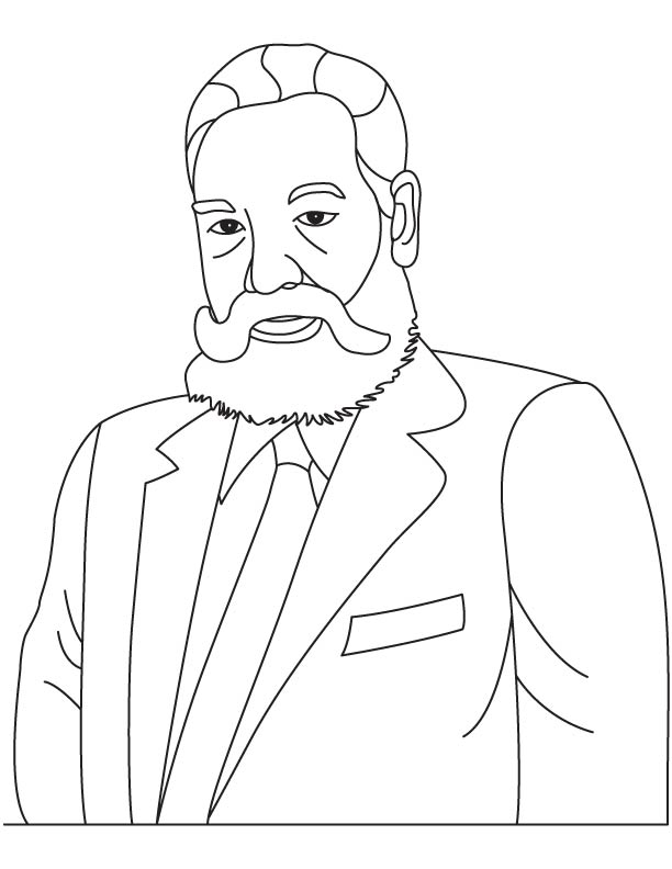 Alexander Graham Bell coloring pages Alexander Graham Bell coloring pages