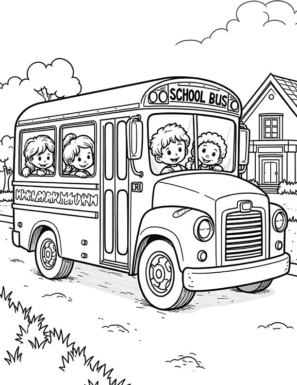 Champion school bus coloring page Champion school bus coloring page