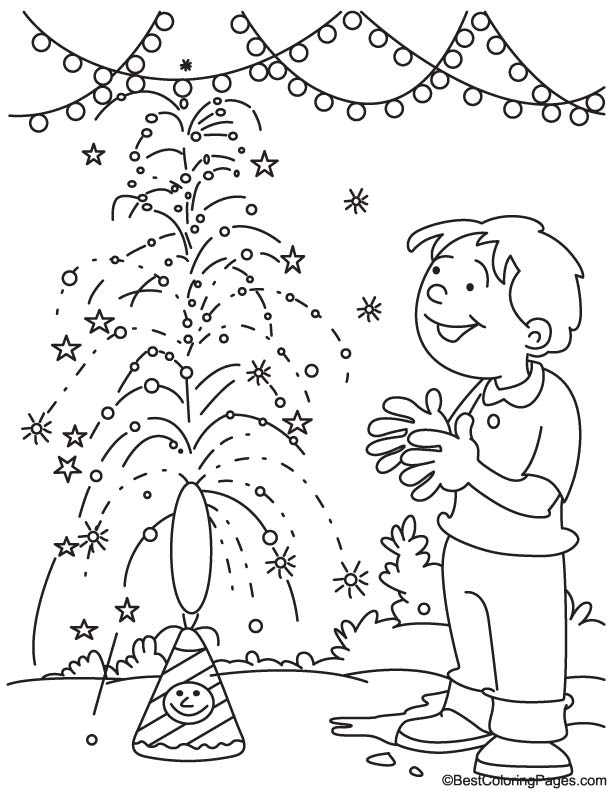 Diwali crackers coloring page Diwali crackers coloring page