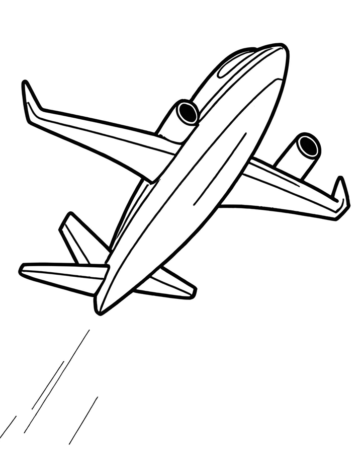 Airplane flying high coloring page Airplane flying high coloring page