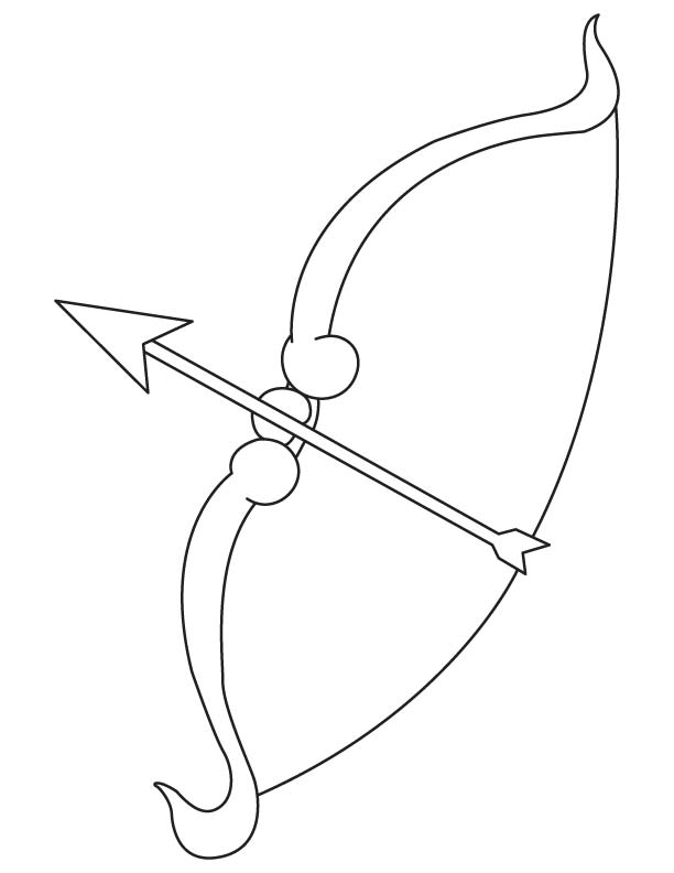 Dha se dhanush coloring page