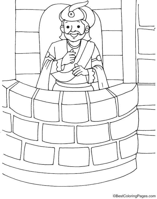 Akbar the great coloring page