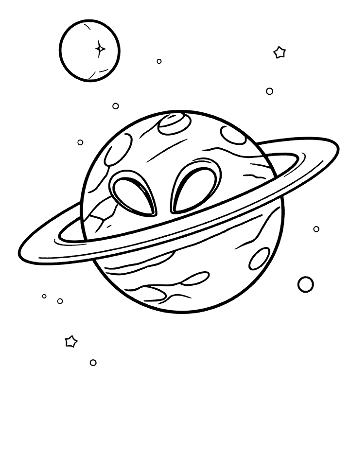 Alien planet coloring page Alien planet coloring page
