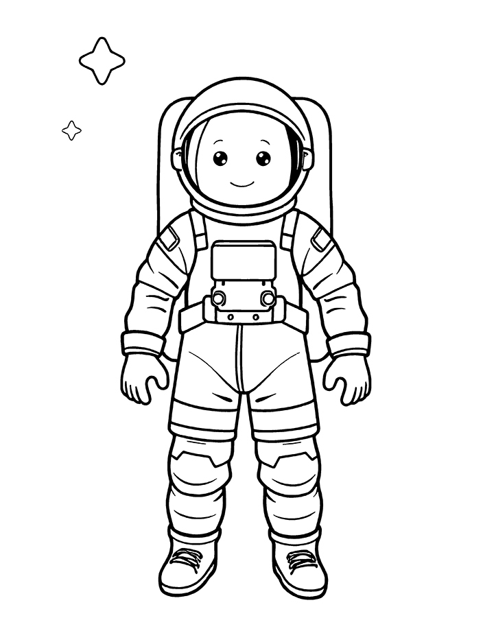 Astronaut suit coloring page Astronaut suit coloring page