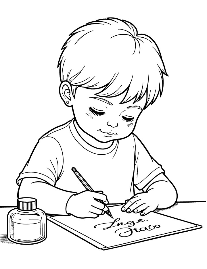 Calligraphy coloring page 4 Calligraphy coloring page 4