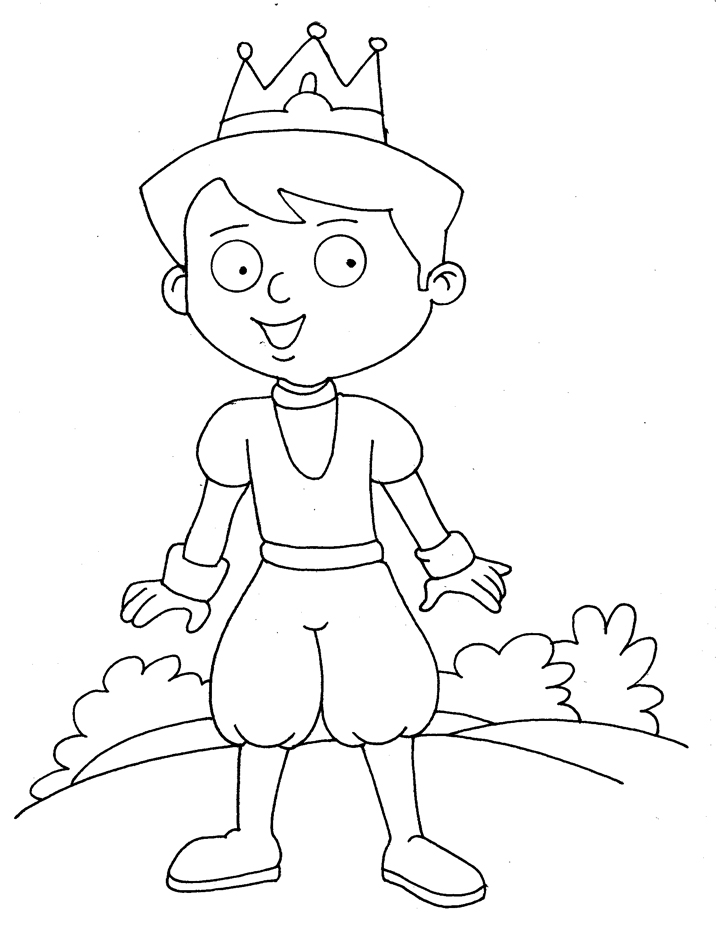 Crowned prince coloring page Crowned prince coloring page