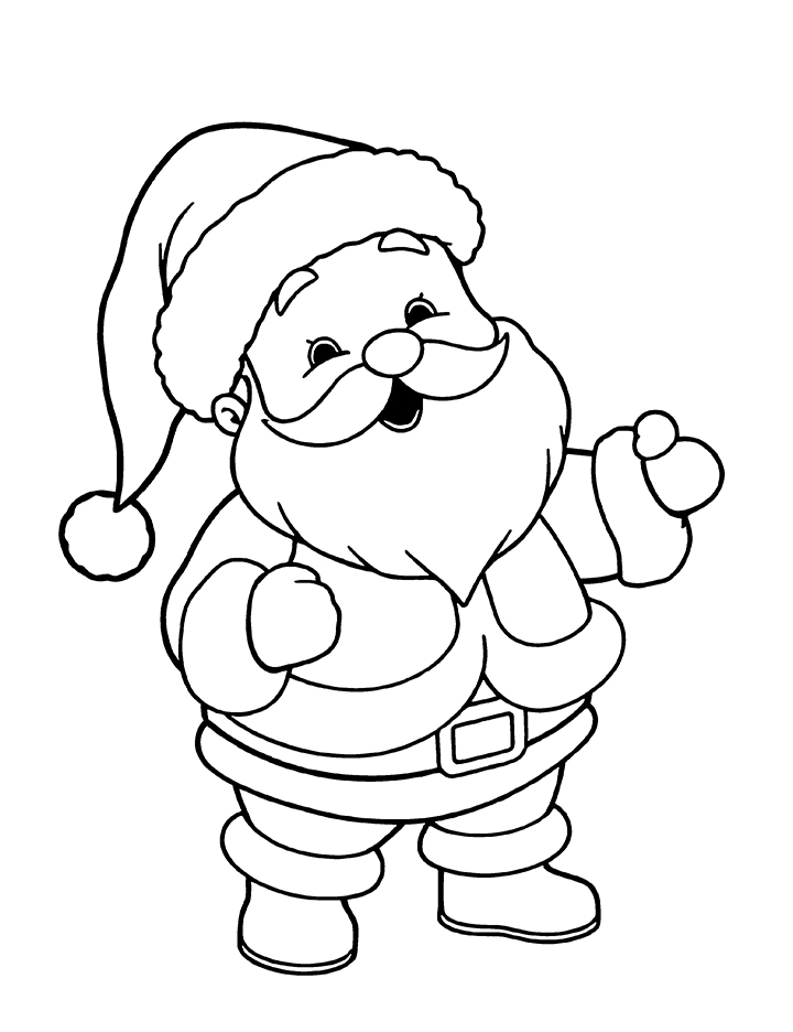 Cute Santa coloring page Cute Santa coloring page