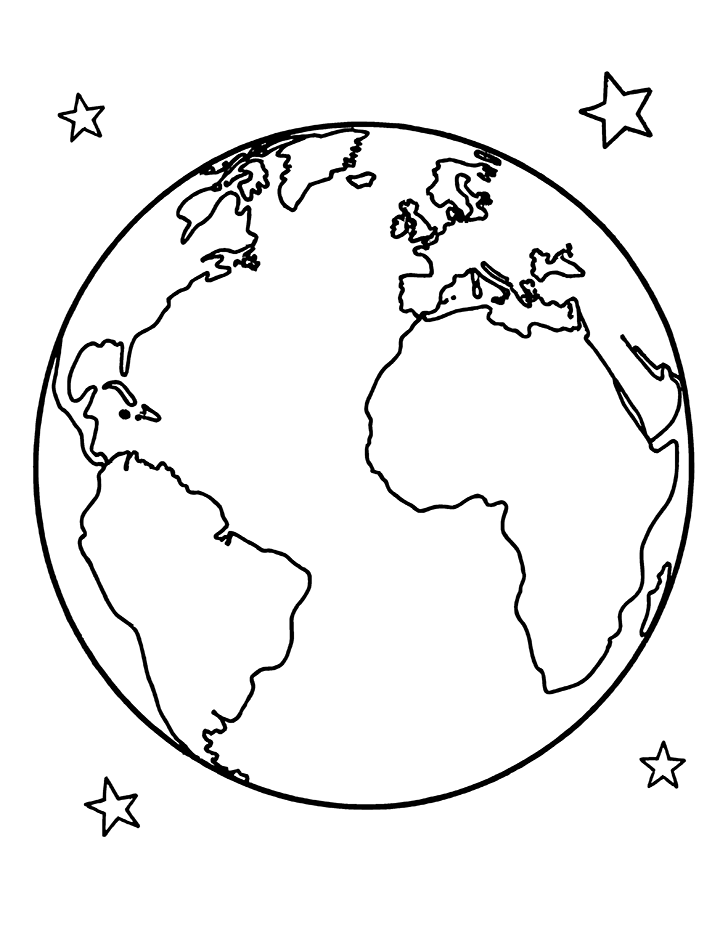 Earth coloring page Earth coloring page