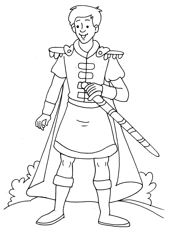 Fairy tale prince coloring page Fairy tale prince coloring page