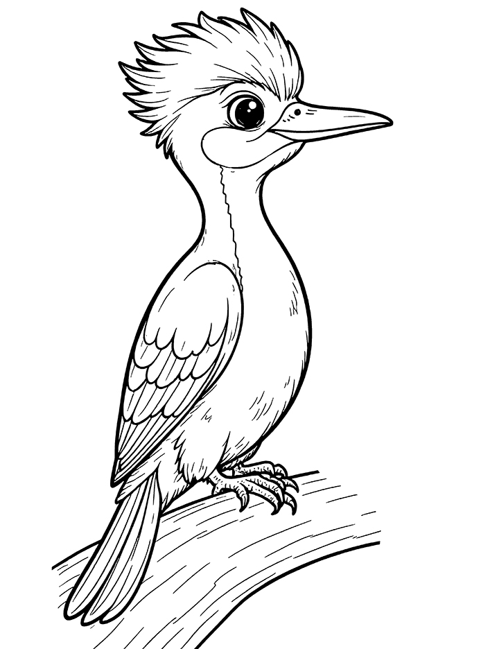 Huge woodpecker coloring page Huge woodpecker coloring page