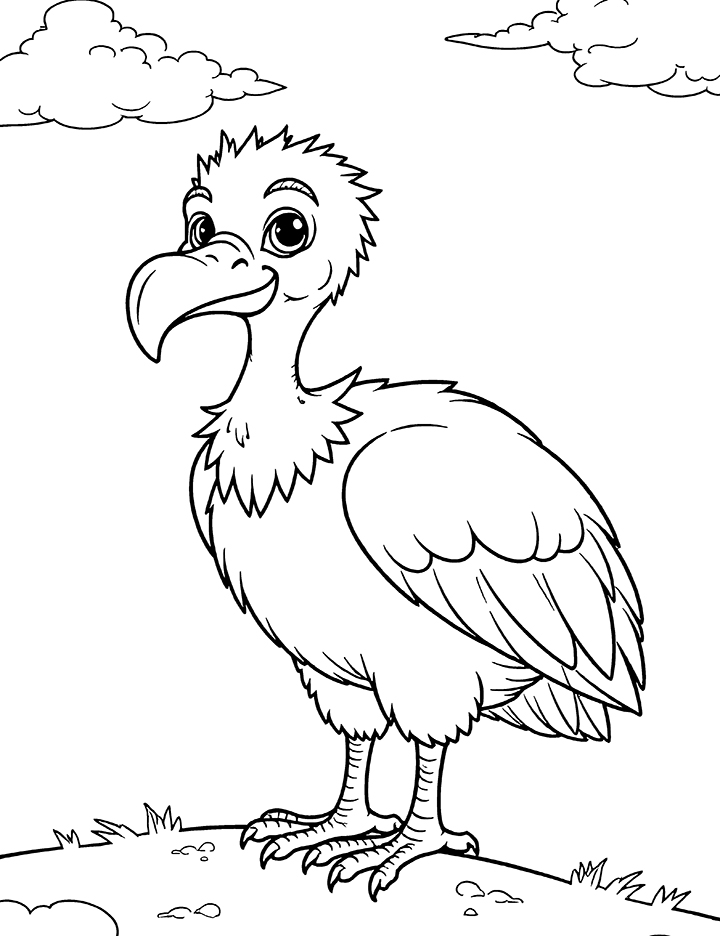 Hungry vulture coloring page Hungry vulture coloring page