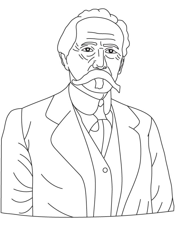 Karl Benz coloring page Karl Benz coloring page