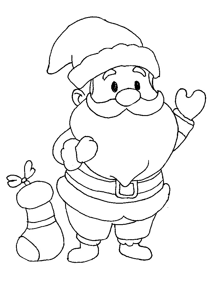 Last gift with Santa coloring page Last gift with Santa coloring page