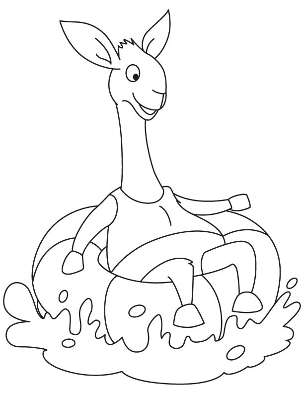 Llama enjoying coloring page Llama enjoying coloring page
