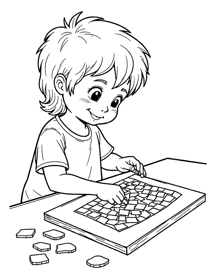 Mosaic art coloring page 2 Mosaic art coloring page 2