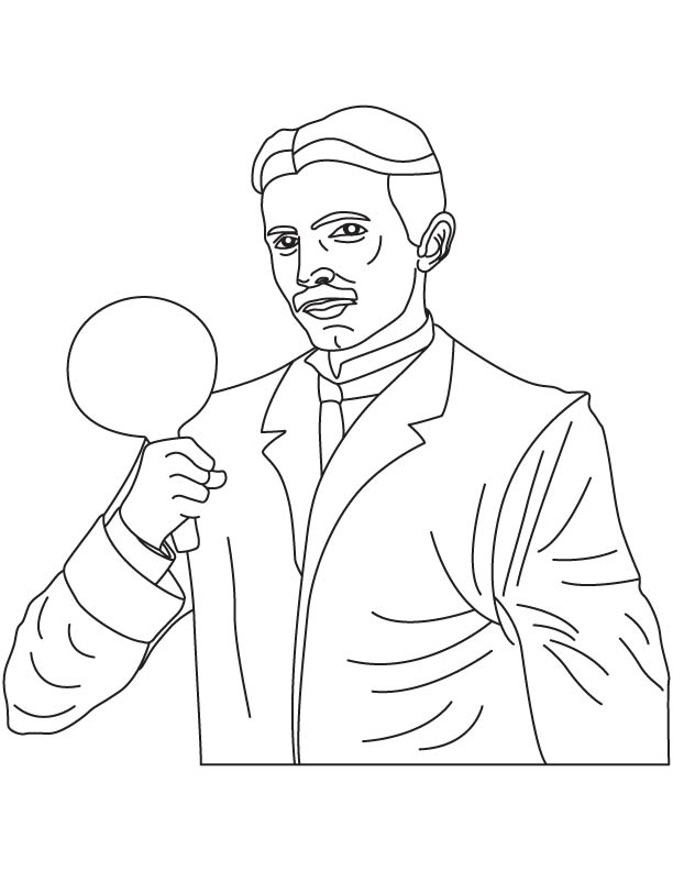 Nikola Tesla coloring page Nikola Tesla coloring page