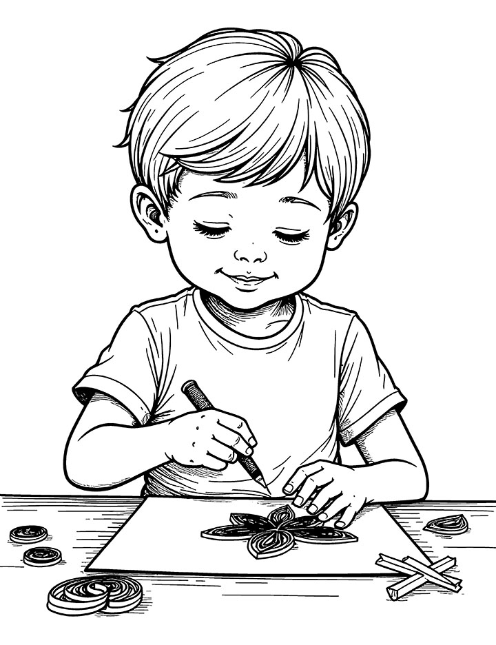 Quilling coloring page Quilling coloring page