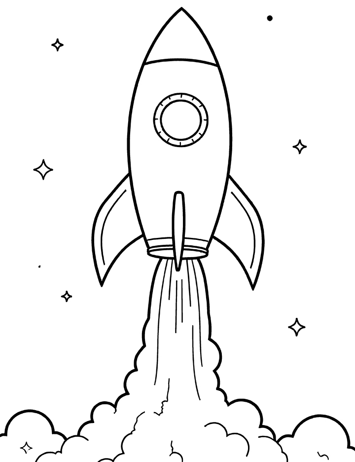 Rocket launch coloring page 2 Rocket launch coloring page 2