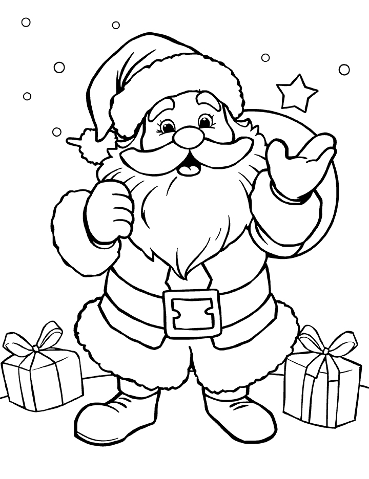 Santa getting ready coloring page Santa getting ready coloring page