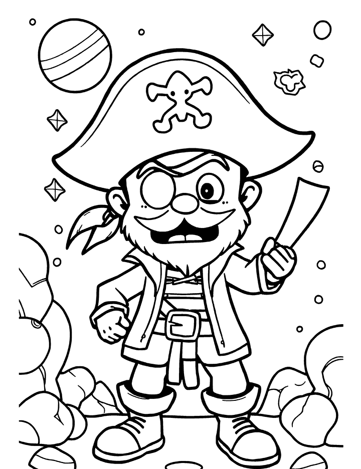 Space pirate coloring page Space pirate coloring page