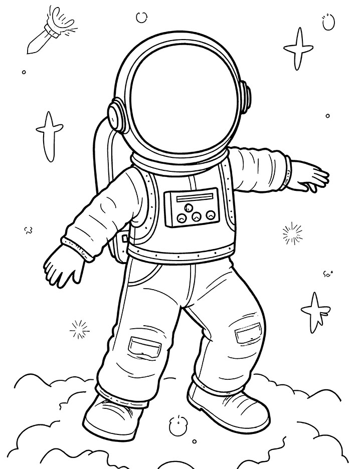 Spacewalk coloring page Spacewalk coloring page