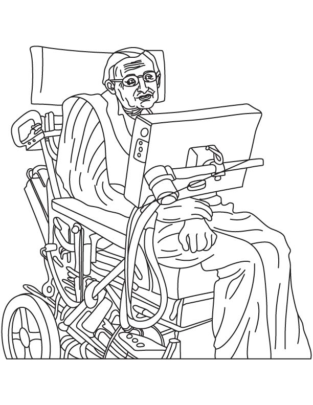 Stephen Hawking coloring page Stephen Hawking coloring page
