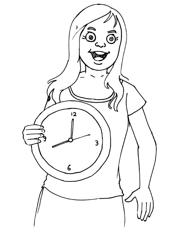 Time is precious coloring page Time is precious coloring page
