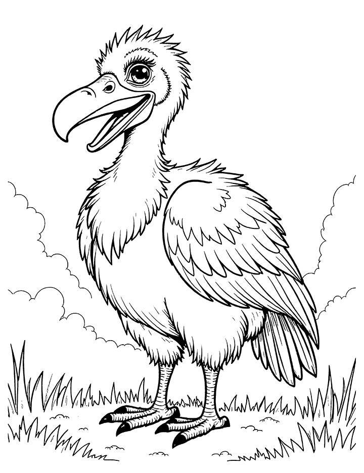 Ugly vulture coloring page Ugly vulture coloring page
