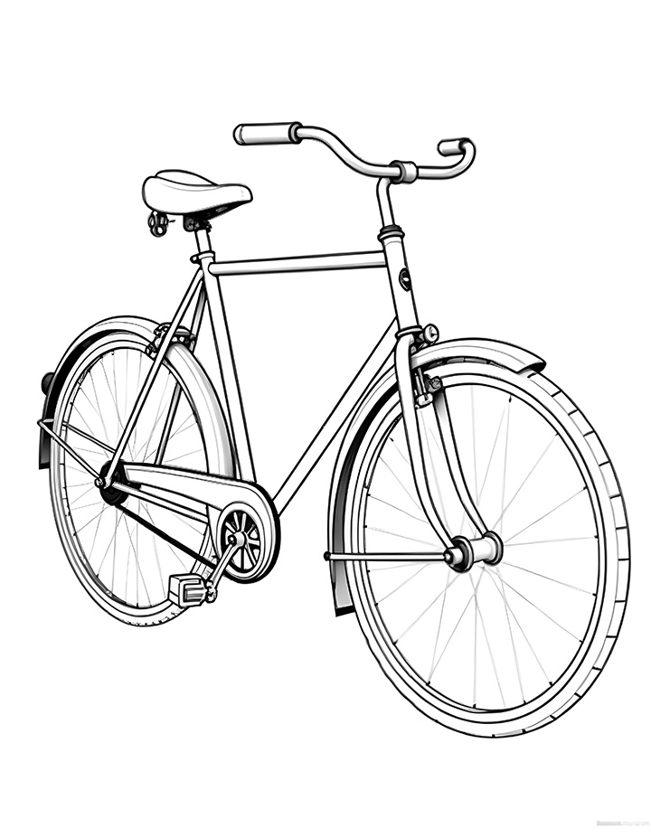 Vintage bicycle coloring page Vintage bicycle coloring page